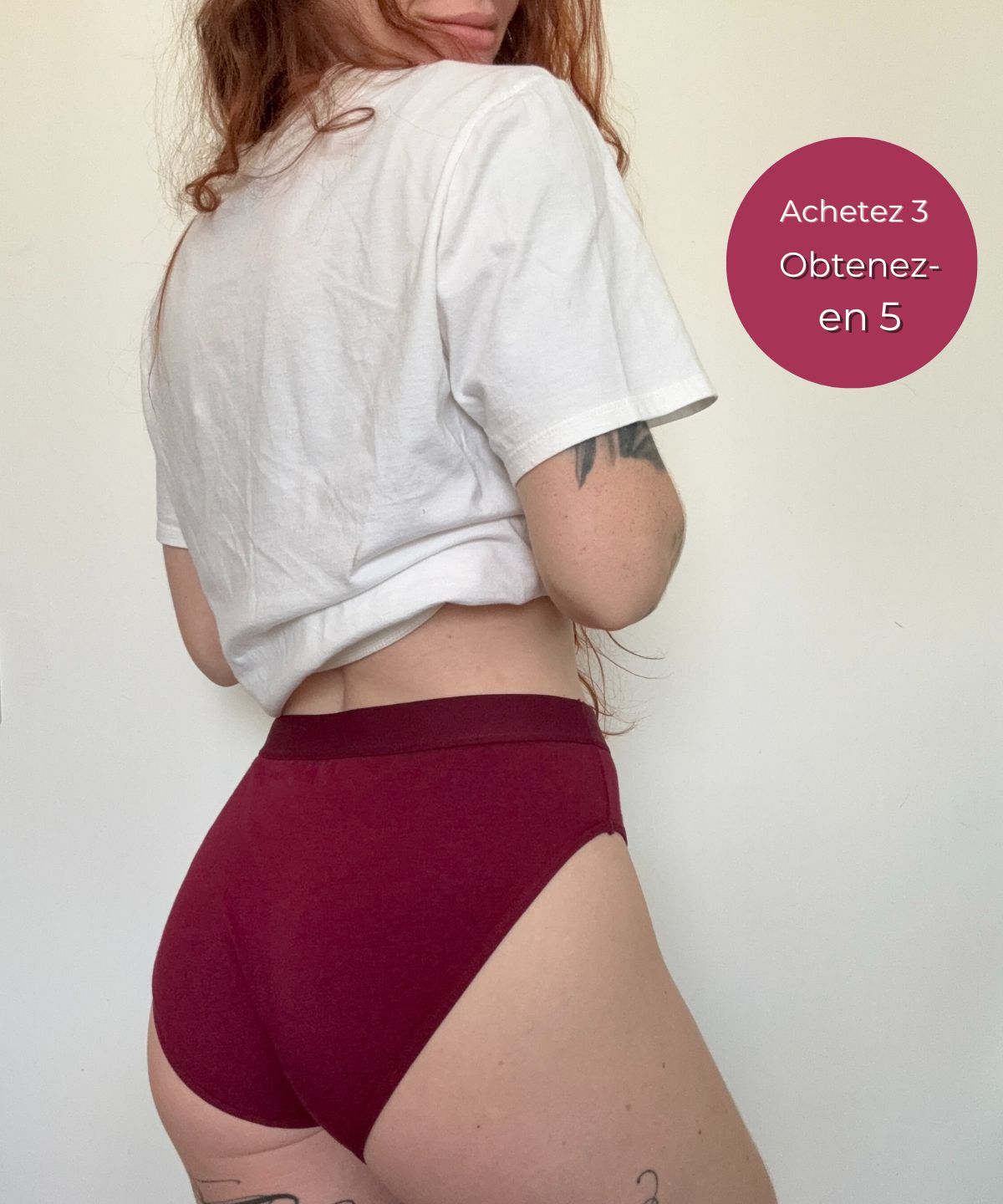 Tanga CottonConfort Premium[Antibactérien Taille Moyenne] - Achetez-en 3 recevez-en 5